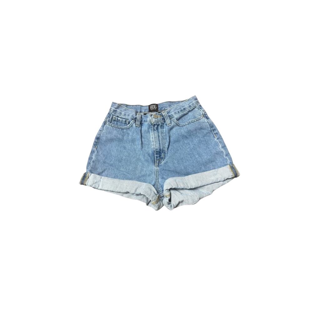 BDG High Rise Mom Denim Shorts High Waist Cuffed 26 Festival Western Country